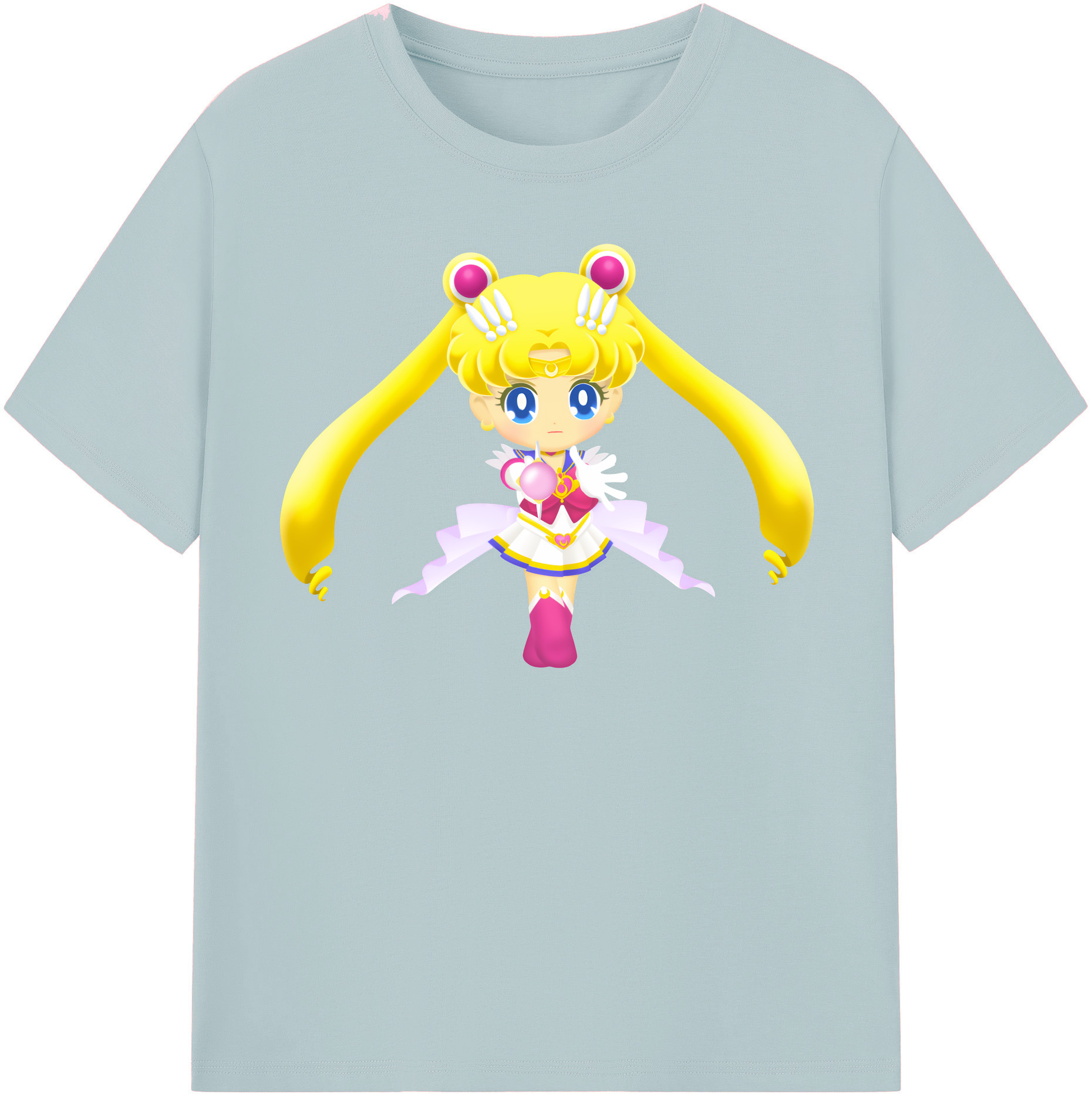 （画像用） 美少女戦士セーラームーン 月野 うさぎ つきの うさぎ Sailor Moon Tsukino Usagi 綿100％半袖Tシャツ（フロントプリント）